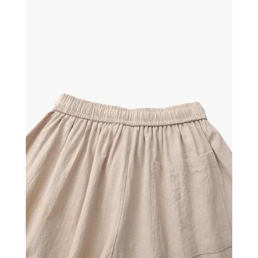 Casual Relaxed Fit Linen Shorts