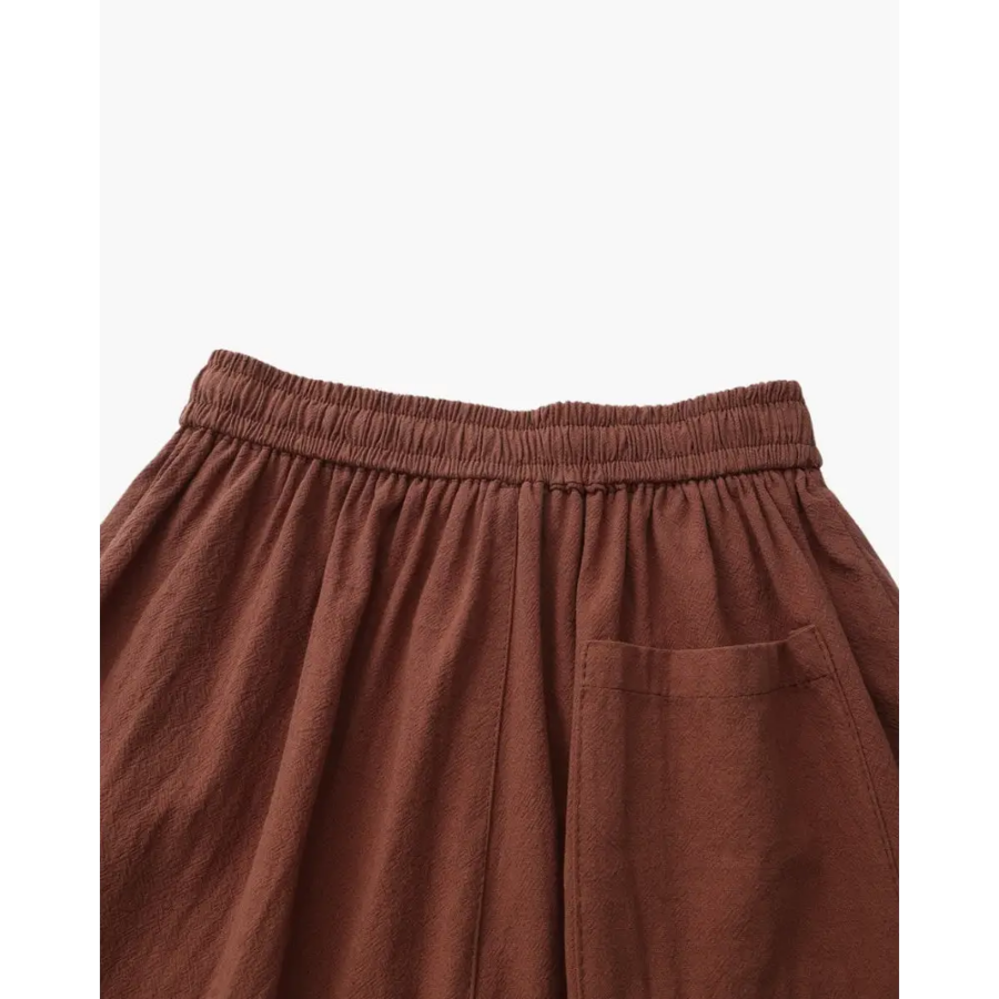 Casual Relaxed Fit Linen Shorts