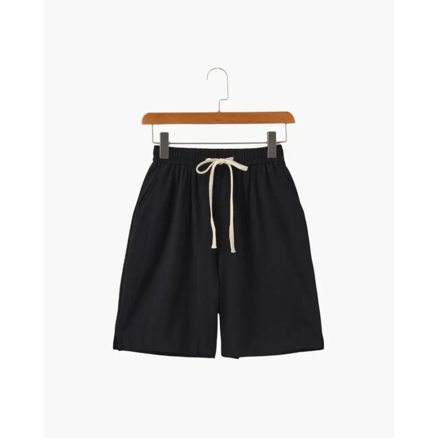 Casual Relaxed Fit Linen Shorts