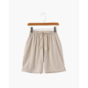 Casual Relaxed Fit Linen Shorts - Beige / M
