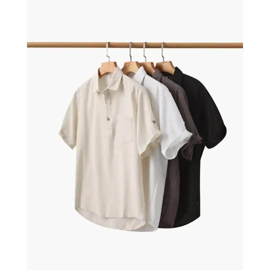Casual Short Sleeve Linen Shirt