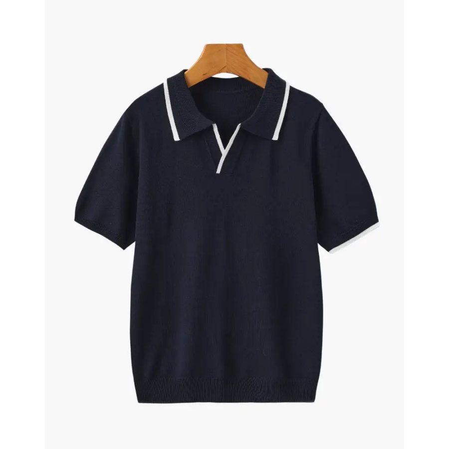 Classic Knit Polo Shirt - Navy / XS