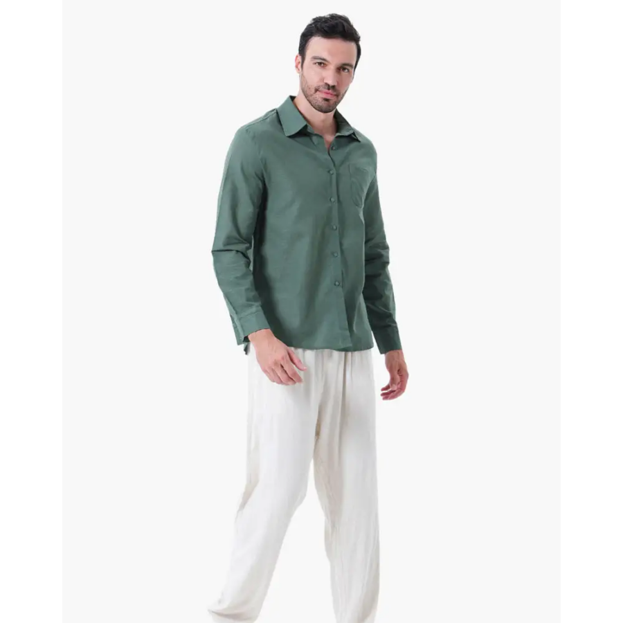 Classic Long Sleeve Linen Shirt