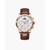 Classic Moonphase Chronograph Watch - Brown / White