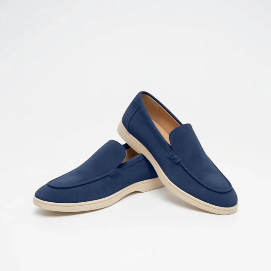 Classic Old Money Suede Loafers - Navy / EU 38 / UK 5 / US 5.5