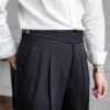 Classic Pleated Trousers - Black / 28