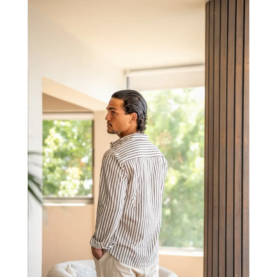 Classic Striped Button-Up Shirt