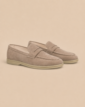 classic-suede-penny-loafers Classic Suede Penny Loafers - Beige 38 / US 5 / UK 4