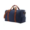 Nova Duffle in deep blue, front view showing structured silhouette