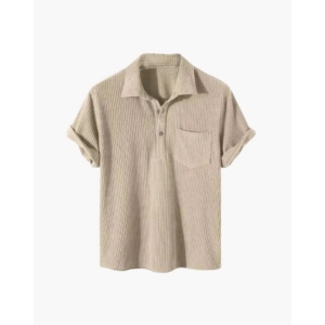 Coastal Breeze Open-Collar Shirt - Cream / S