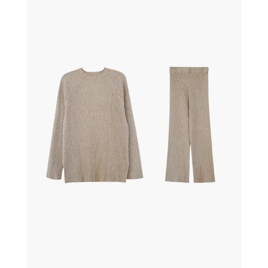 Cozy Ribbed Knit Loungewear Set