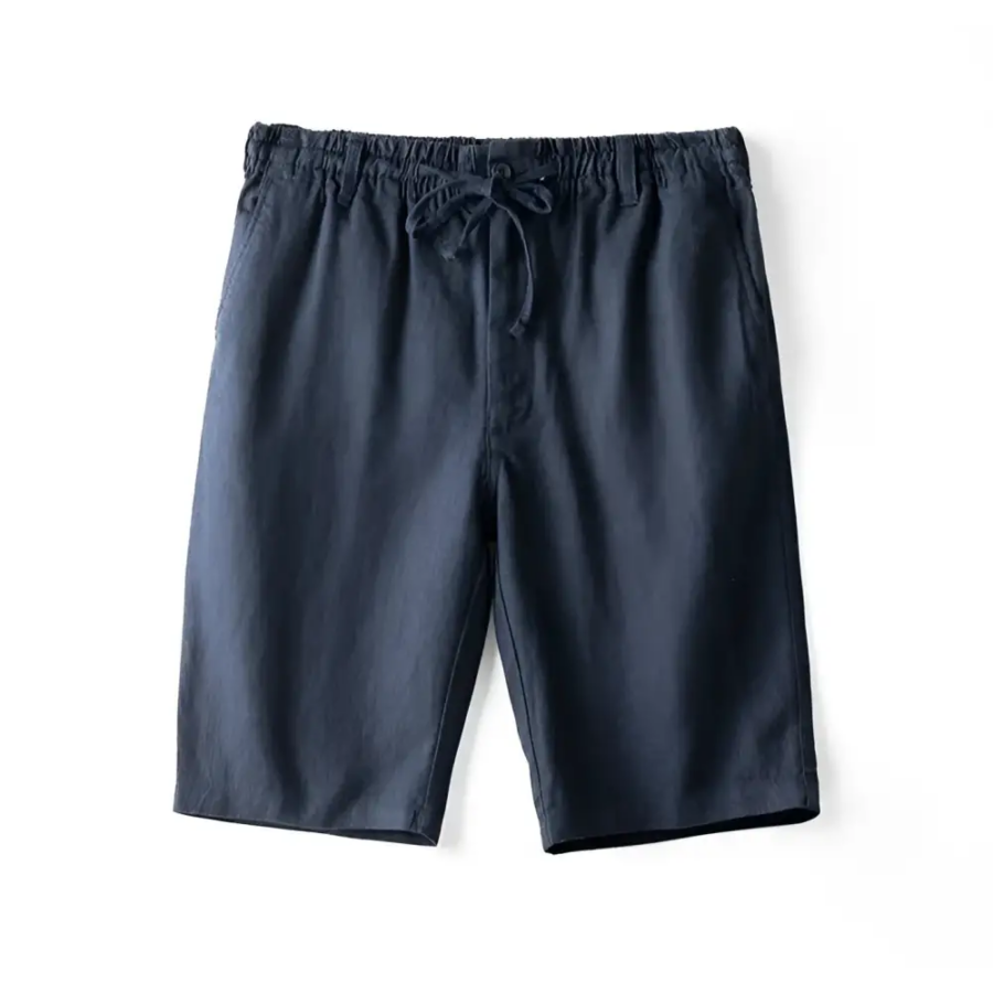 Essential Linen Blend Shorts - Navy Blue / S