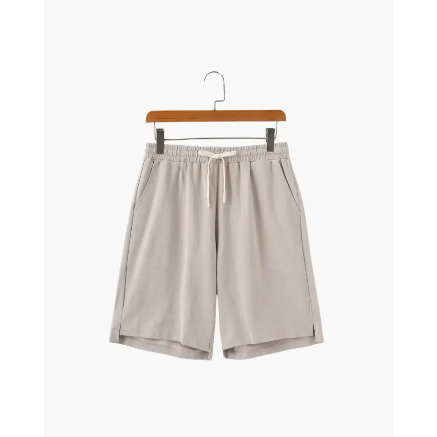 Essential Relaxed Fit Jersey Shorts - Beige / M