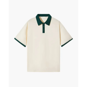 everyday-essentials-polo-green-s-907 Como polo sage green, front view, contrast white collar visible