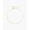 Fine minimalist chain necklace in stainless steel, polished gold-tone finish, 1.2mm diameter