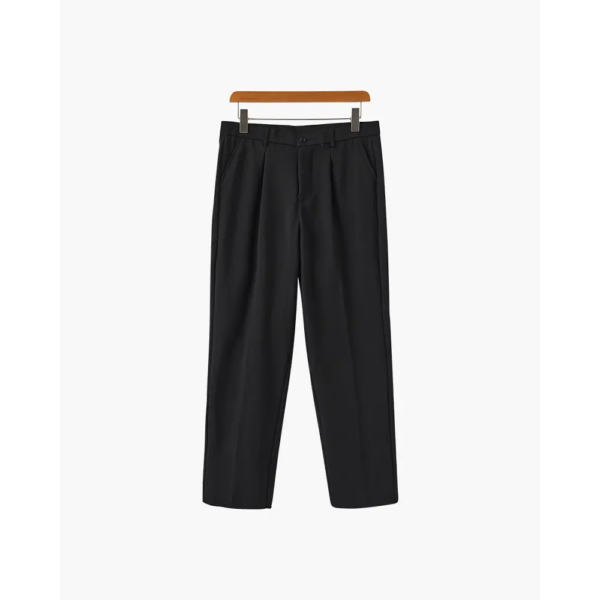 Haussmann Wide Leg Pants: Black & White Tailored Trousers