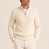 heritage-cable-half-zip-sweater Heritage Cable Half-Zip Sweater - Beige S