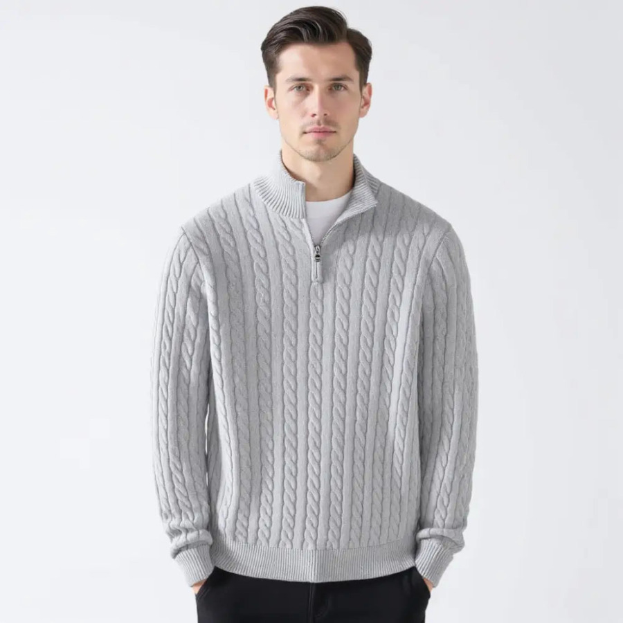 Heritage Cable Half-Zip Sweater