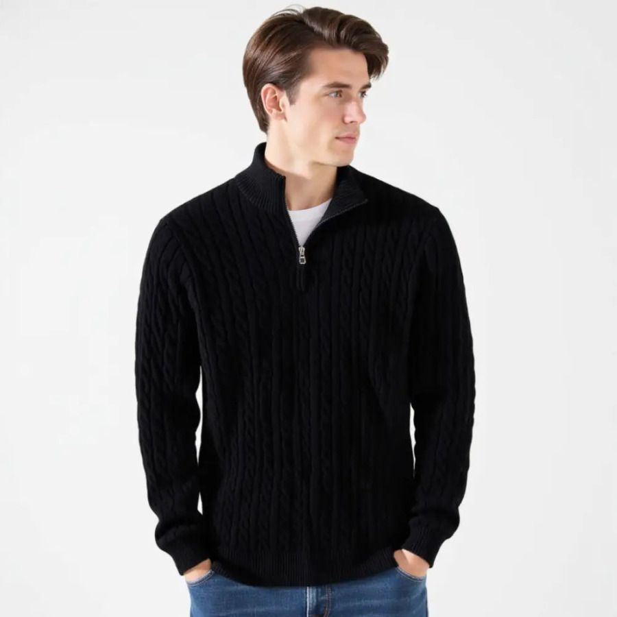 Heritage Cable Half-Zip Sweater