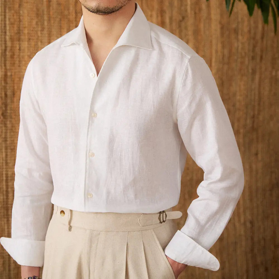 Heritage Linen Shirt - White / XS