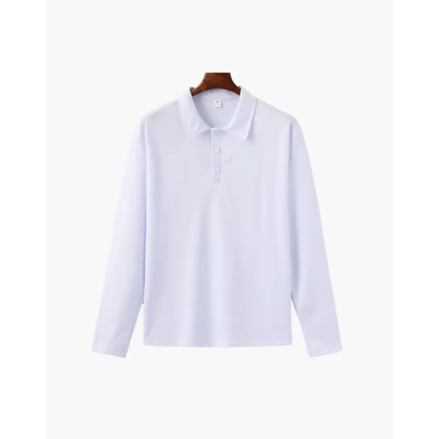 Heritage Long Sleeve Polo - White / XS