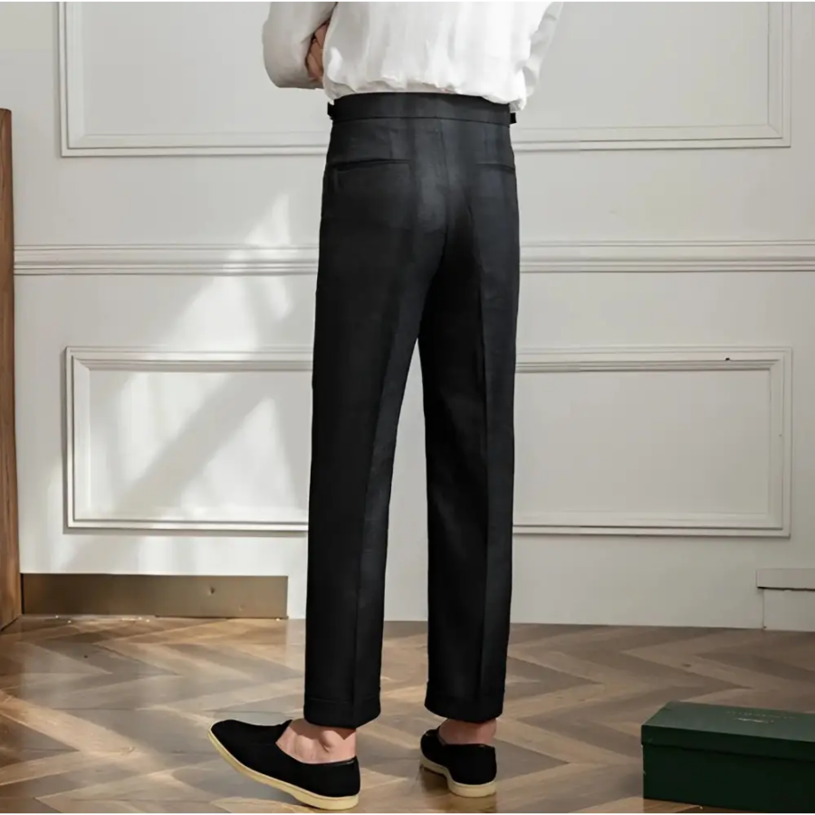 Heritage Pleated Linen Trousers