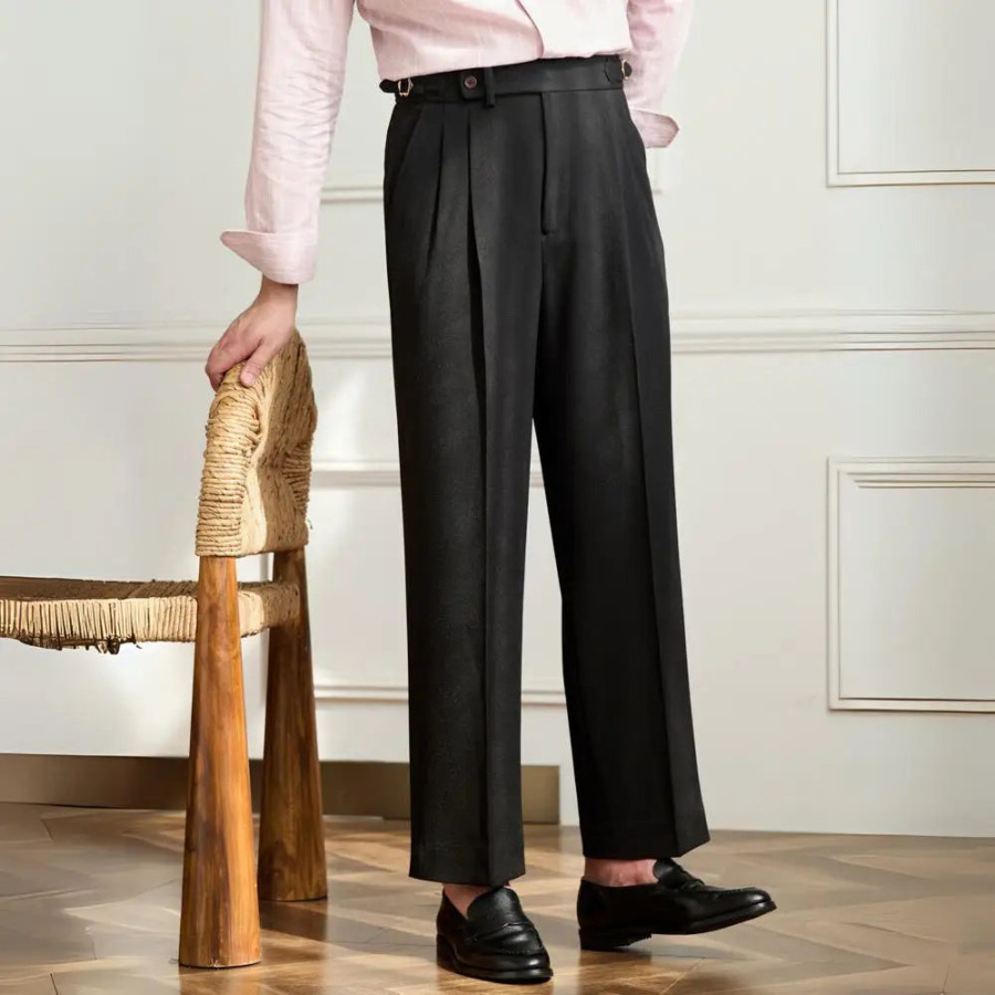 Heritage Pleated Wool Trousers