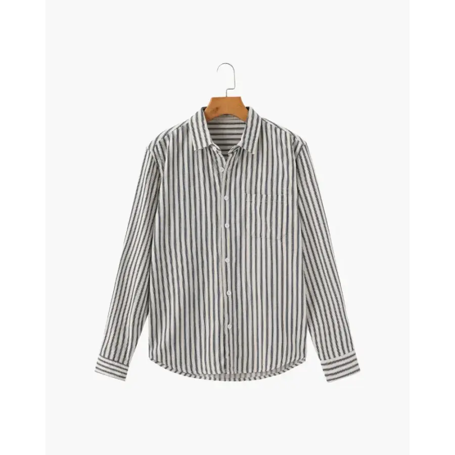Heritage Striped Cotton Shirt - Blue / S