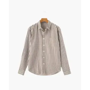 Heritage Striped Cotton Shirt - Brown / S