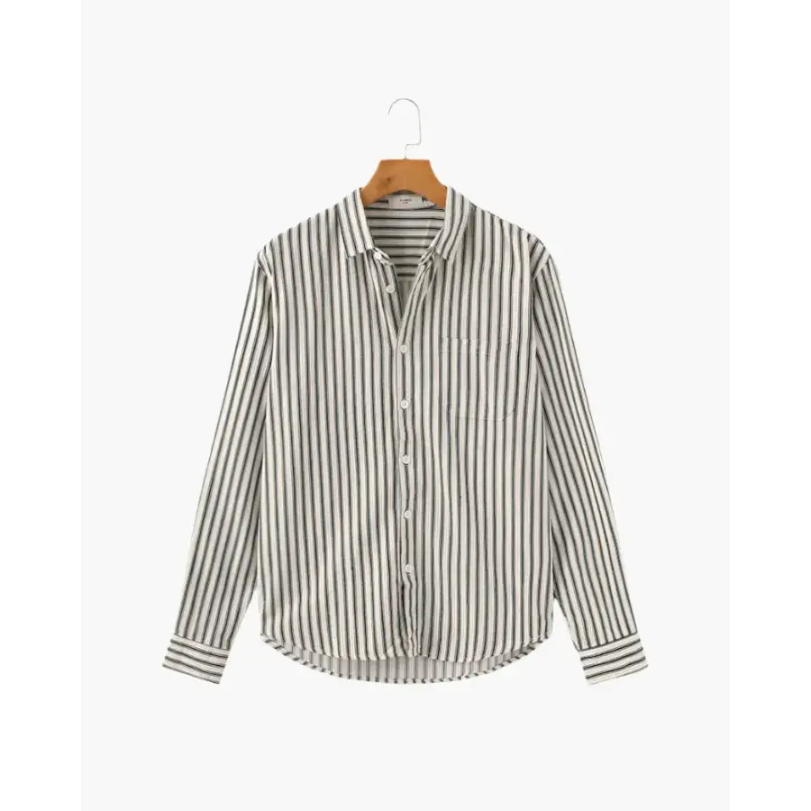 Heritage Striped Cotton Shirt - Green / S