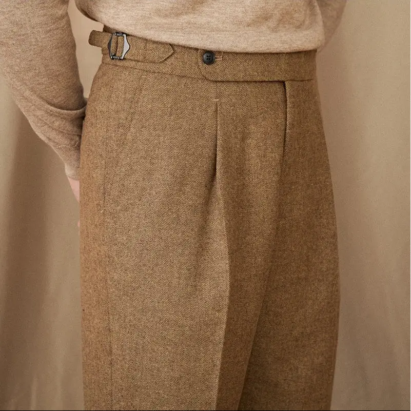 Heritage Wool Trousers - Toffee Brown / 29