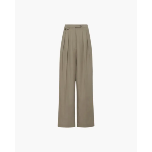 heritage-wool-wide-leg-pants-s-662 Heritage wool wide-leg pants in light sand, size S, front view