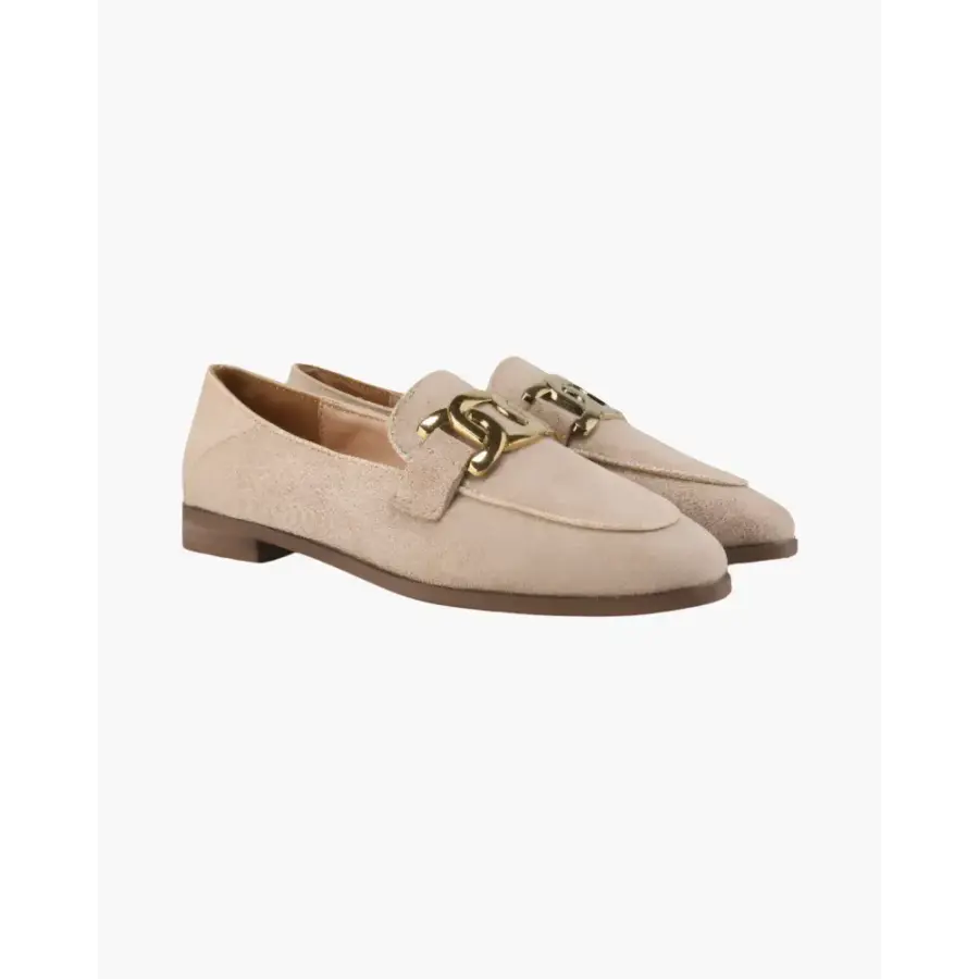 Ladies’ Horsebit Suede Loafers - Beige / 35EU / 2.5UK / 4.5US