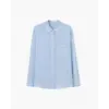 Ladies’ Long Sleeve Linen-Cotton Shirt - Blue / S