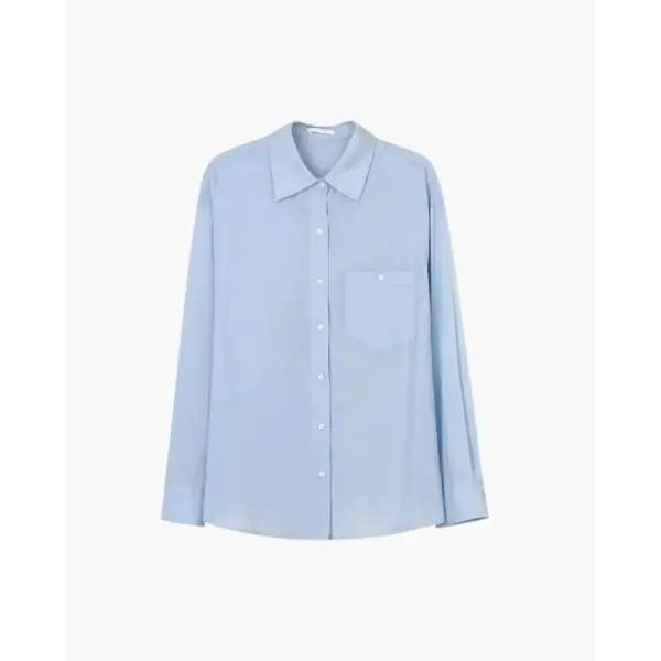 Ladies’ Long Sleeve Linen-Cotton Shirt
