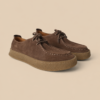 Mayfair soft suede loafer, brown, three-quarter view