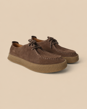 mayfair-soft-suede-loafers Mayfair soft suede loafer, brown, three-quarter view