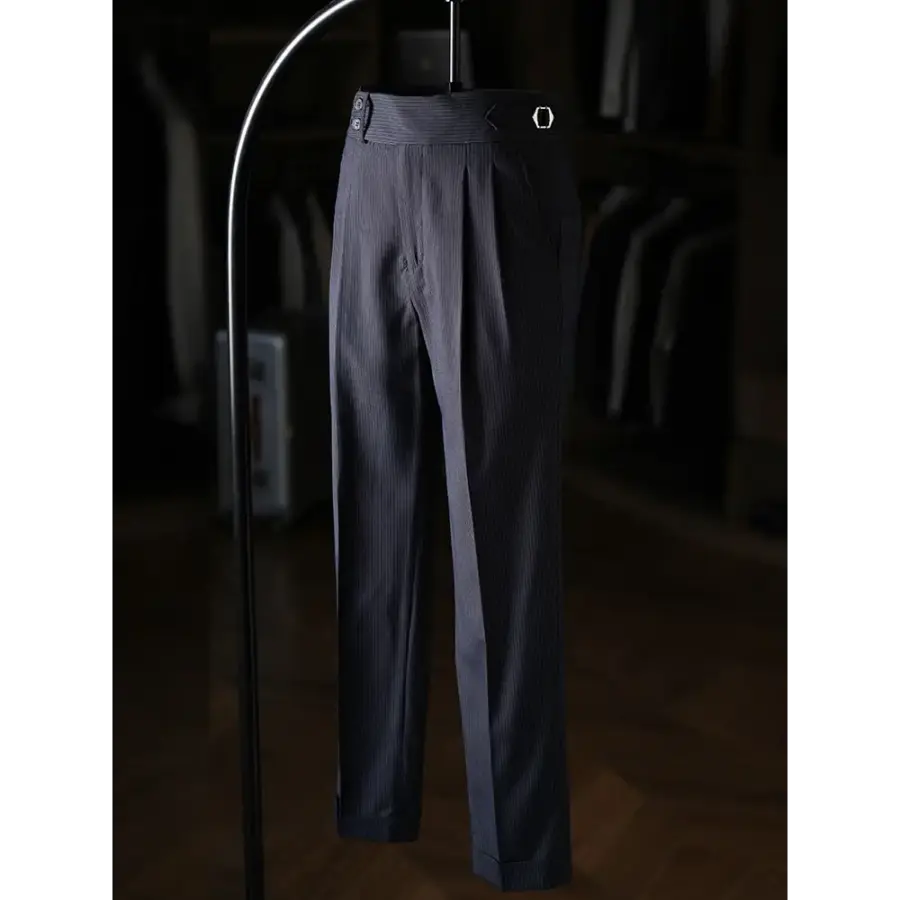Mayfair Striped Pleated Trousers
