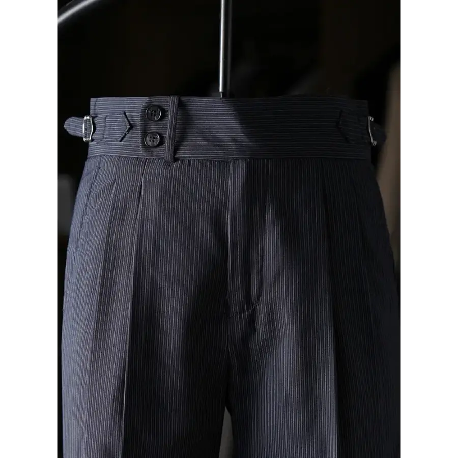 Mayfair Striped Pleated Trousers