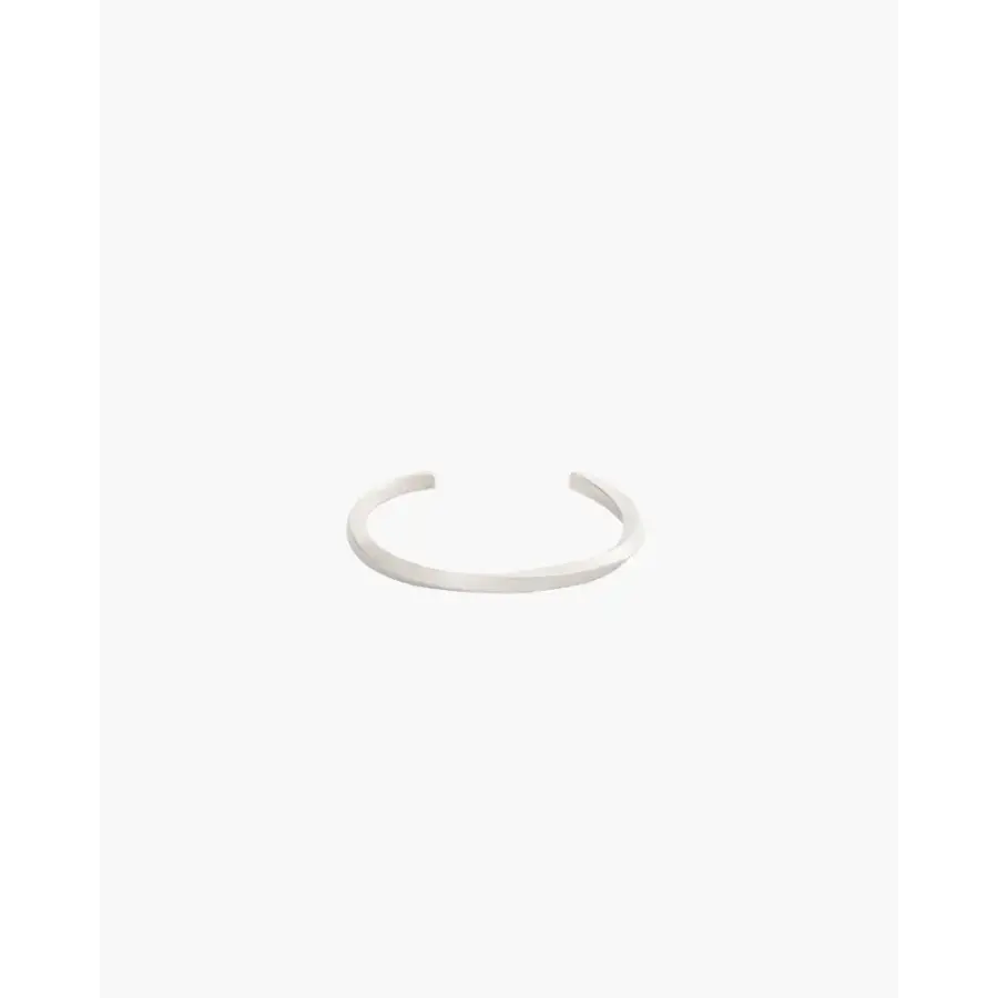 Minimalist Bangle Cuff Bracelet - Silver