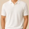 Minimalist Knit Polo - White S