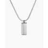 Minimalist Silver Tag Necklace
