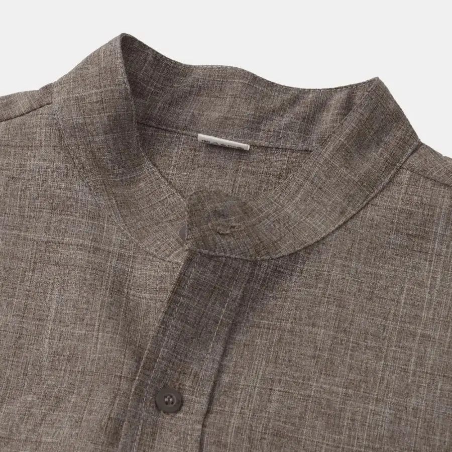 Minimalist Split-Neck Shirt
