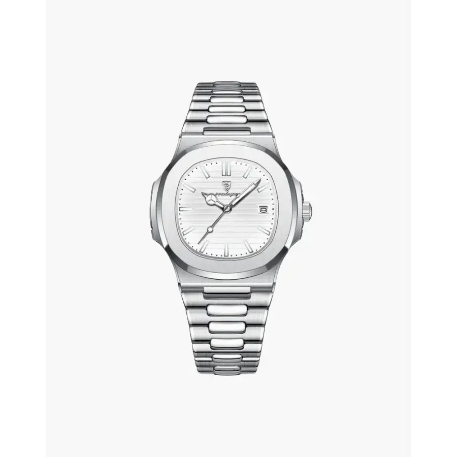 Minimalist Stainless Steel Wristwatch - White