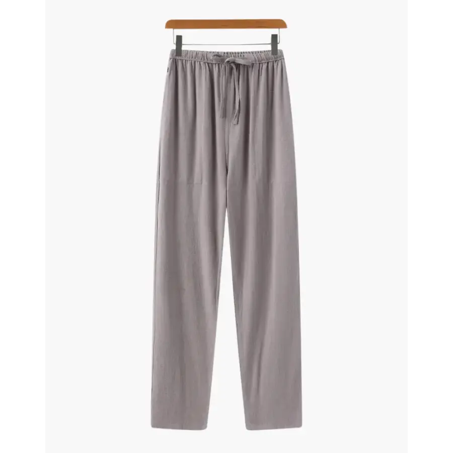 Nomad Slim Linen Pantalon - Gray / S