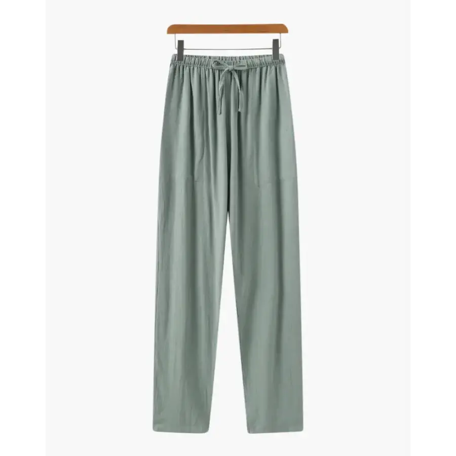 Nomad Slim Linen Pantalon - Green / S