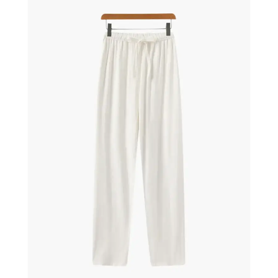 Nomad Slim Linen Pantalon - White / S