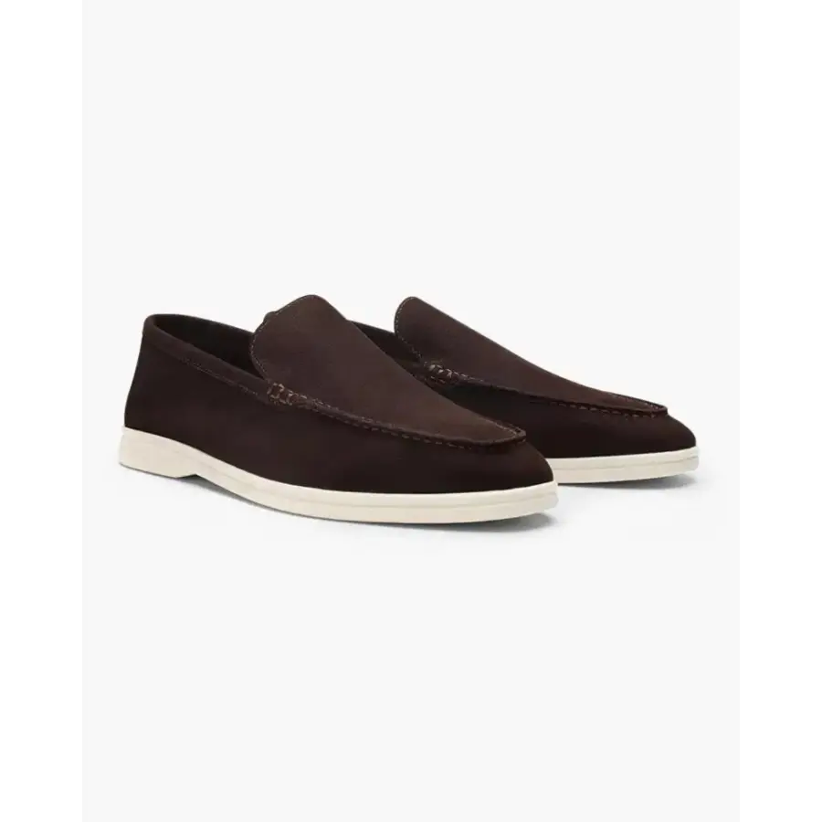 Old Money Cowhide Leather Loafers - Brown / 6