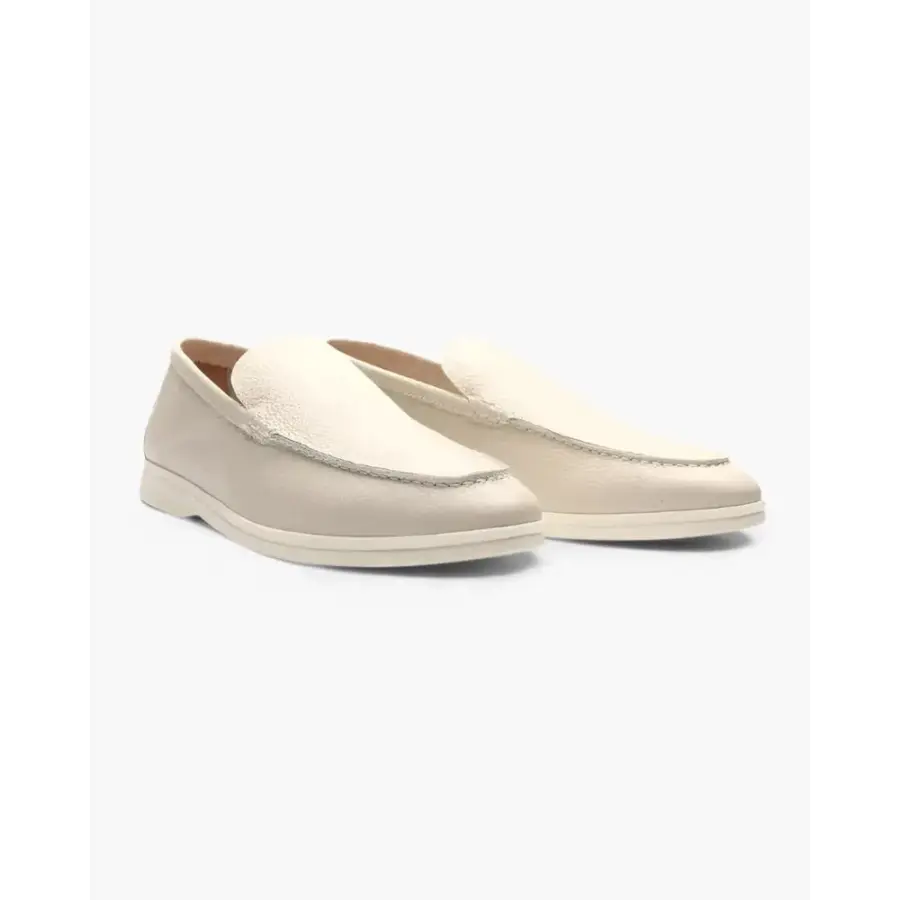 Old Money Cowhide Leather Loafers - Nude / 6