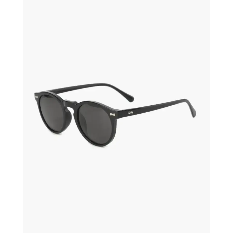 Polarized UV sunglasses five colorways arranged on neutral background